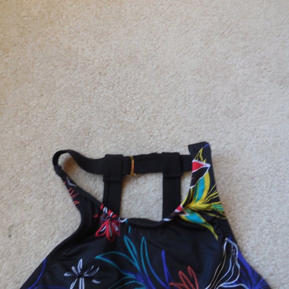 Eco Beach Swim Womens Eco Beach Floral High Neck Onepiece Swimsuit